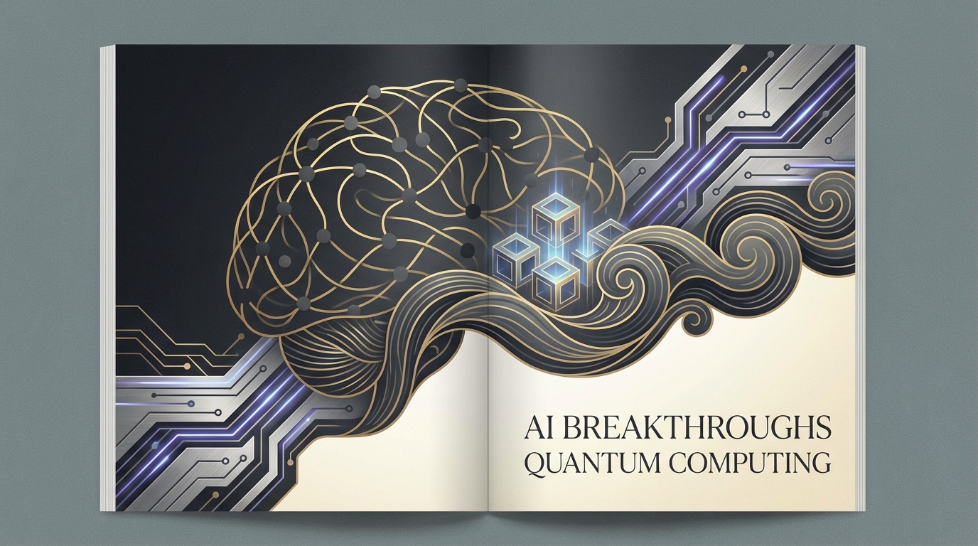 AI and technology revolution illustration with neural network patterns